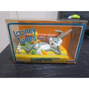 Vintage NOS 1988 Looney Tunes Floating Soap Dish Bugs Bunny & Tweety Warner Bro